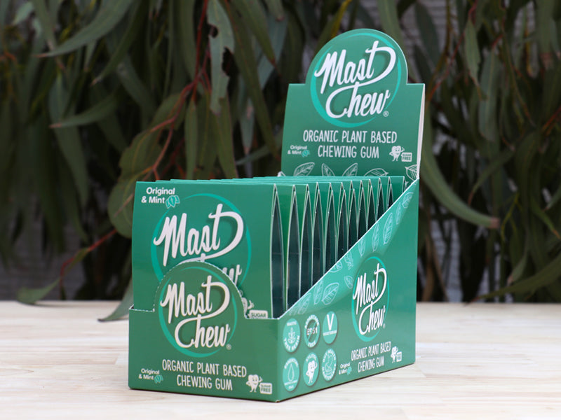 Organic Mastic Resin Original Mastic Flavour & Mint Chewing Gum Mast Chew Sleeve 8 pcs x 12