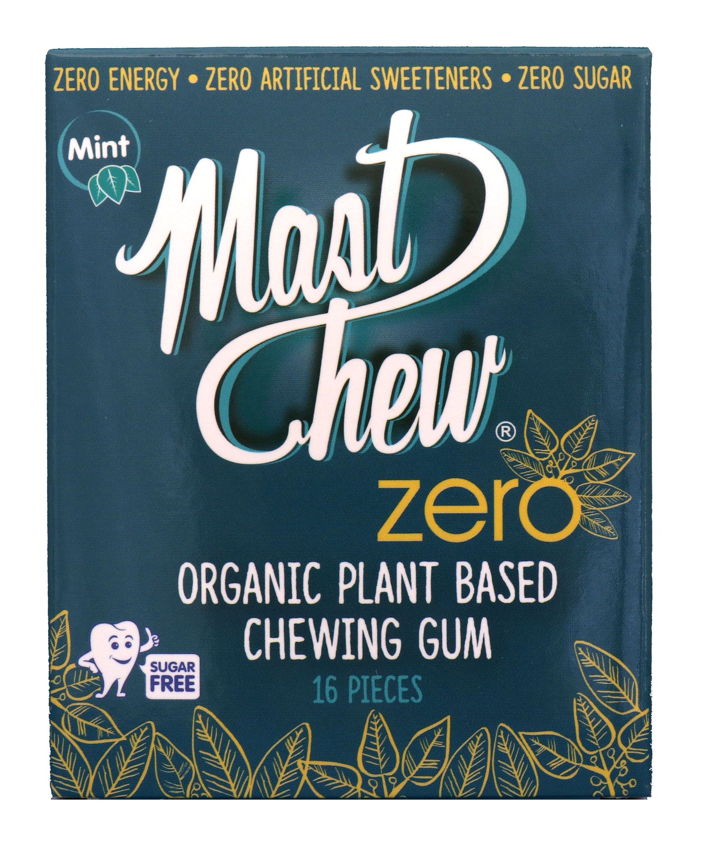 Mast Chewing Gum con resina mastice organico da masticare ZERO 16 pezzi x 6; Zero calorie
